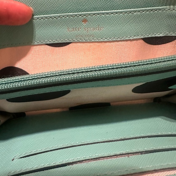 Kate Spade Teal Leather Wristlet - Picture 10 of 14